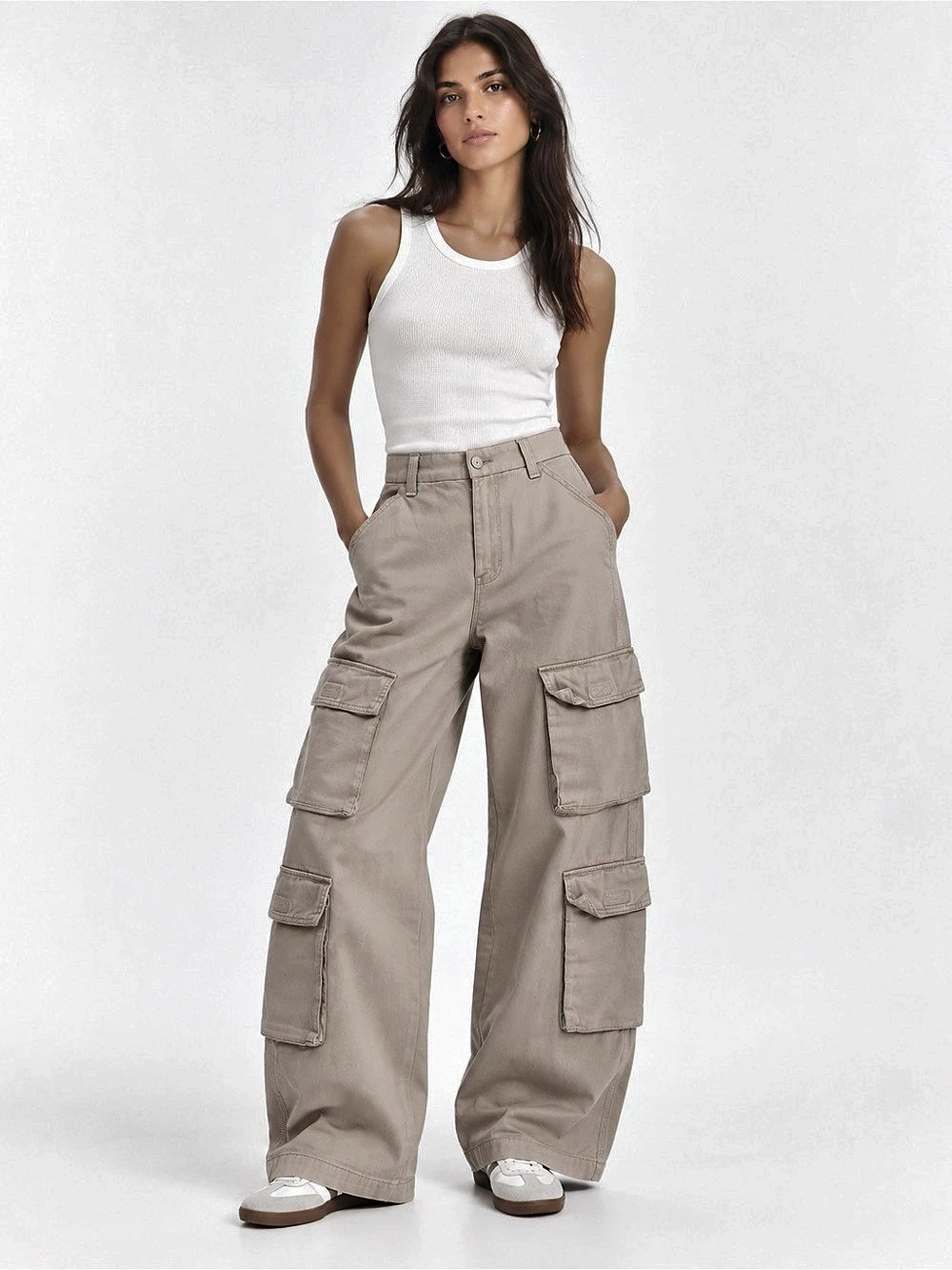 H&M Cargo Pants Women's Beige Size 6